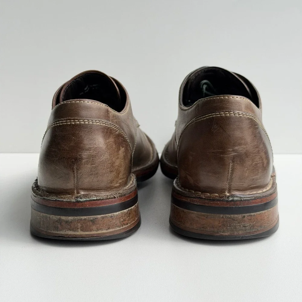 Cole Haan‎ Centre Street Derby Shoes Mens 9 Brown Leather Plain Toe Nike Air